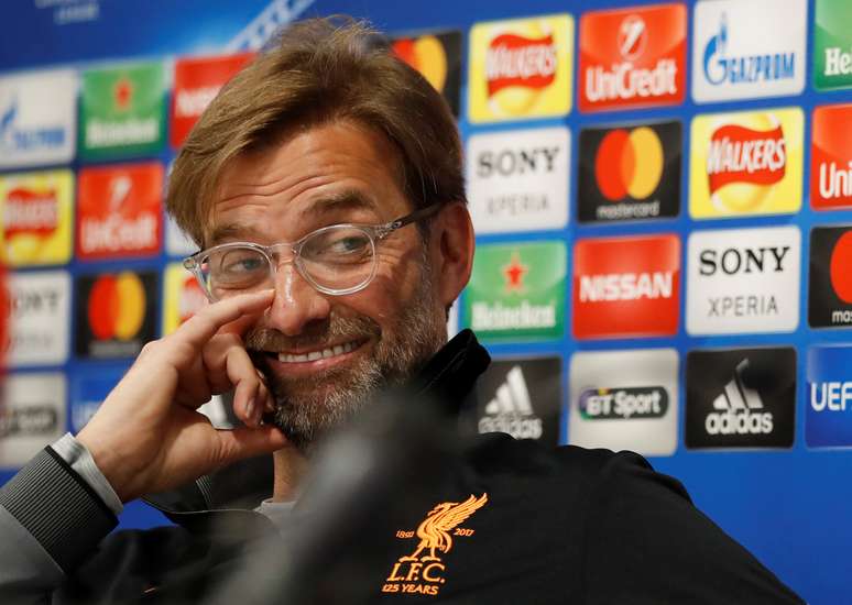 Técnico do Liverpool, Juergen Klopp, durante entrevista coletiva
23/04/2018 Action Images via Reuters/Carl Recine