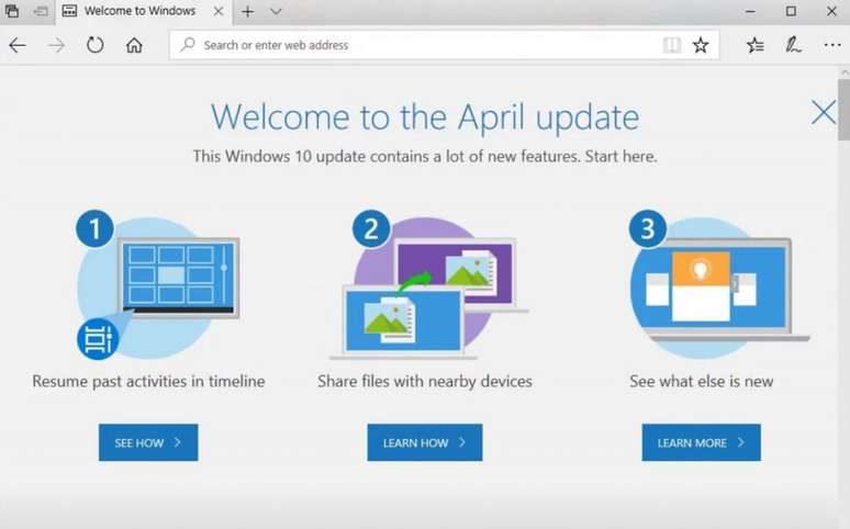 Tela de boas-vindas revela novo nome e recursos da próxima atualização do Windows 10 (Imagem: Reprodução/Hot Hardware)