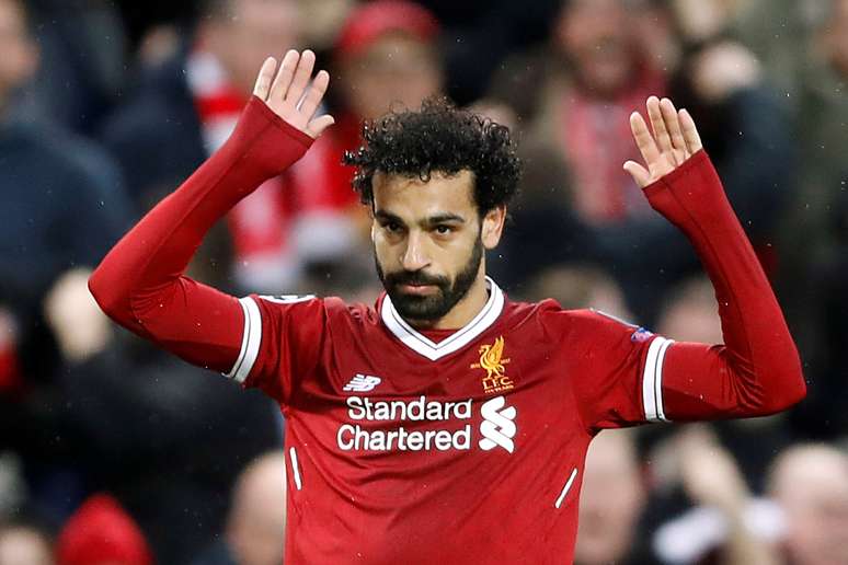 Atacante do Liverpool, Mohamed Salah 24/04/2018    Action Images via Reuters/Carl Recine