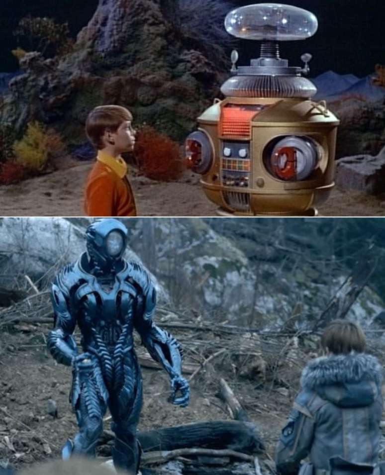 Robô da série original e Robô da Netflix