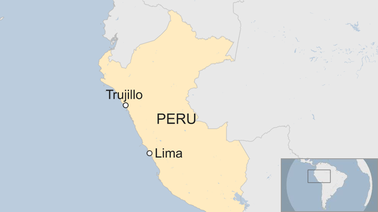 O local da escavação, próximo da cidade Trujillo, é conhecido como Huanchaquito-Las Llamas