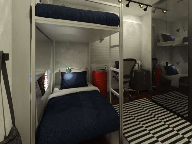 70. A beliche tamb&eacute;m ajuda a otimizar o espa&ccedil;o de quartos pequenos