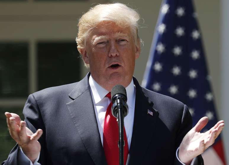Trump faz discurso na Casa Branca
 30/4/2018   REUTERS/Kevin Lamarque 
