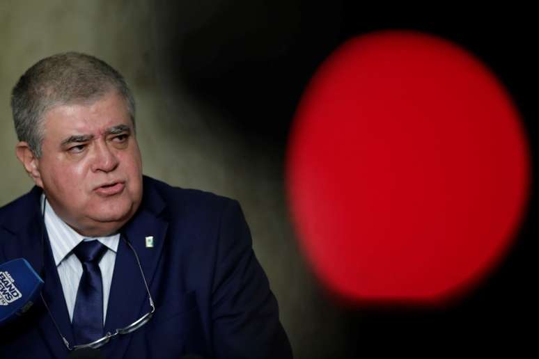 Carlos Marun, ministro da Secretaria de Governo do Brasil, durante coletiva de imprensa em Brasília
29/03/2018
REUTERS/Ueslei Marcelino