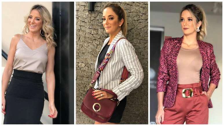 Tici Pinheiro com três looks para trabalhar (Fotos: Reprodução/Instagram/@ticipinheiro)