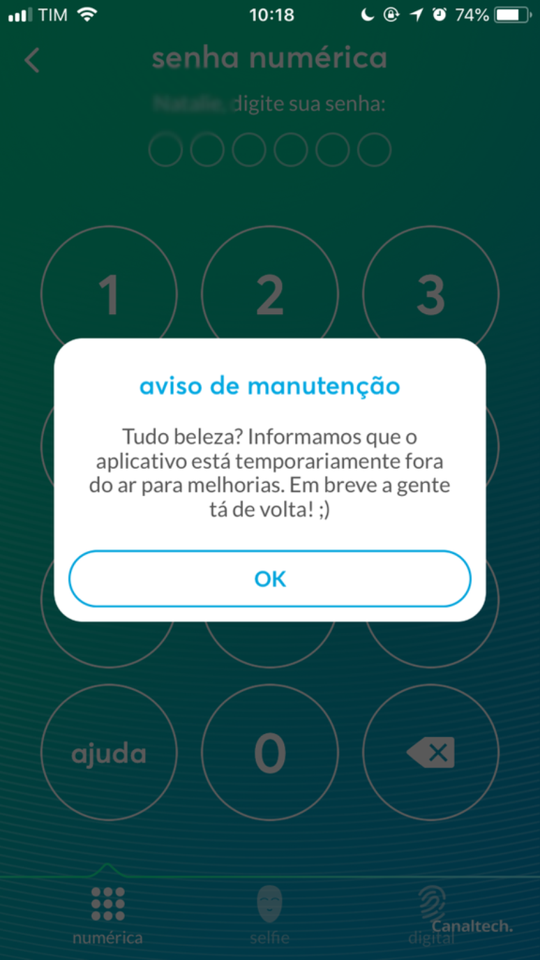 App indisponível (Captura de Tela: Natalie Rosa / Canaltech)