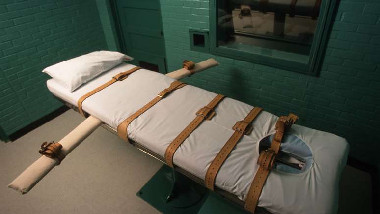 A sala onde as injeções letais são aplicadas nos presos condenados à morte