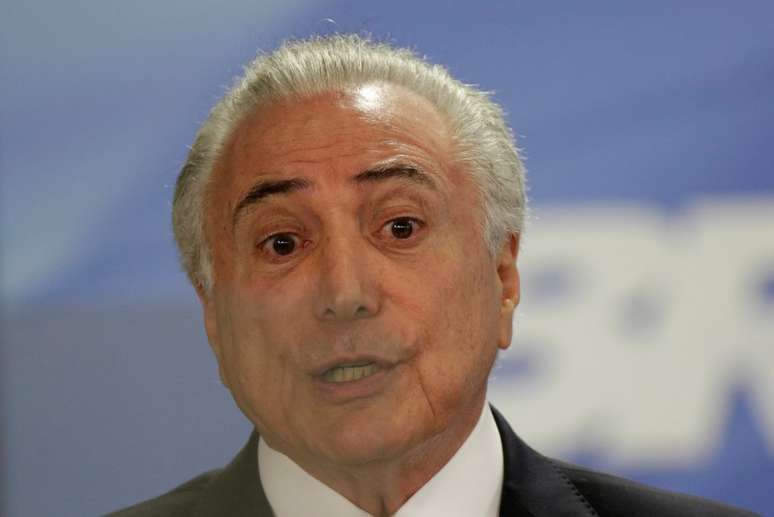 Temer durante cerimônia no Palácio do Planalto
 2/4/2018    REUTERS/Ueslei Marcelino 