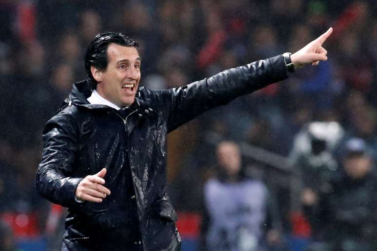 Unai Emery em jogo do Paris St Germain contra o Guingamp
 29/4/2018       REUTERS/Christian Hartmann 