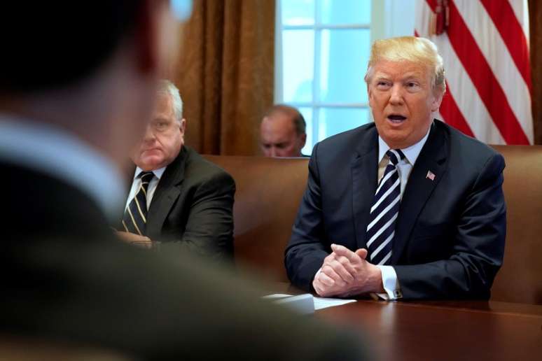 Presidente dos EUA, Donald Trump, durante reunião de gabinete na Casa Branca
09/05/2018 REUTERS/Jonathan Ernst