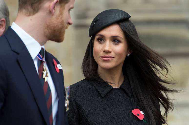 Pr&iacute;ncipe Harry e Meghan Markle 25/04/2018 Eddie Mulholland/Pool via Reuters