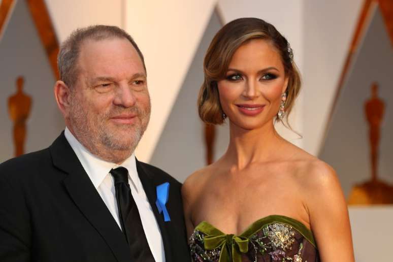 Harvey Weinstein e a ex-mulher Georgina Chapman chegam para cerim&ocirc;nia do Oscar
 26/2/2017    REUTERS/Mike Blake 