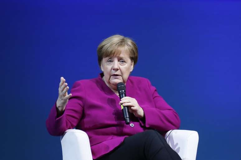 Chanceler Merkel fala durante evento em Muenster
 11/5/2018    REUTERS/Leon Kuegeler 