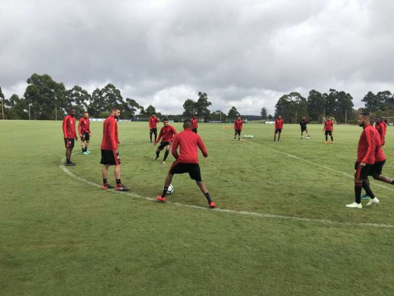 Flamengo realiza a última atividade no CT da Chapecoense, em Chapecó (Dilvulgação/Flamengo)