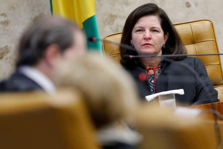 Procurador-geral da República, Raquel Dodge, durante sessão do STF em Brasília
02/05/2018 REUTERS/Adriano Machado