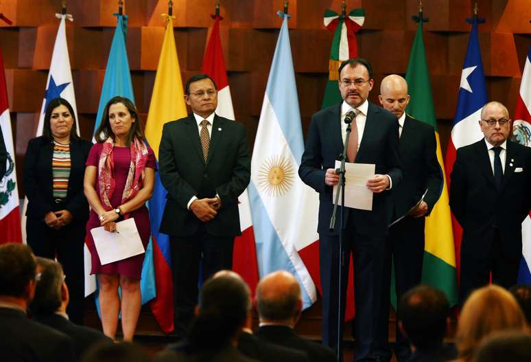 Autoridades do Grupo de Lima se reúnem na Cidade do México 
 14/5/2018    REUTERS/Edgard Garrido 