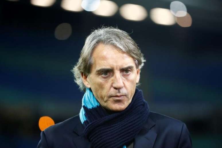 Técnico Roberto Mancini durante partida do Zenit contra o RB Leipizig
08/03/2018 REUTERS/Fabrizio Bensch