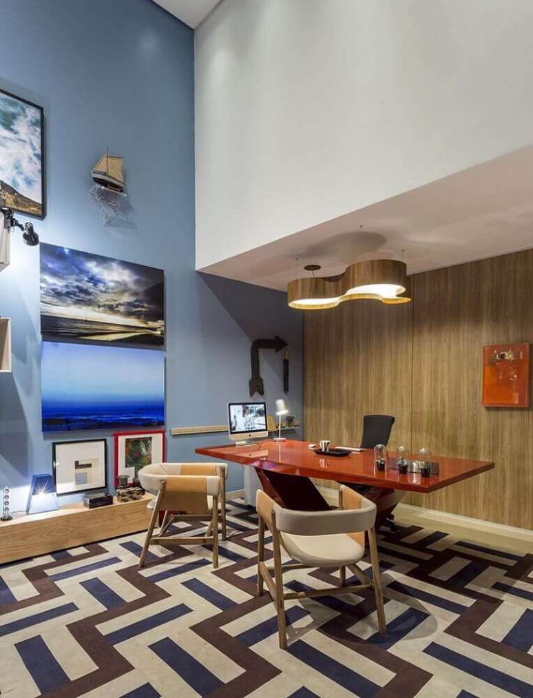 6. Personalize as paredes do home office para torna-lo mais confortável – Ambiente de Rico Mendonça Arquitetura