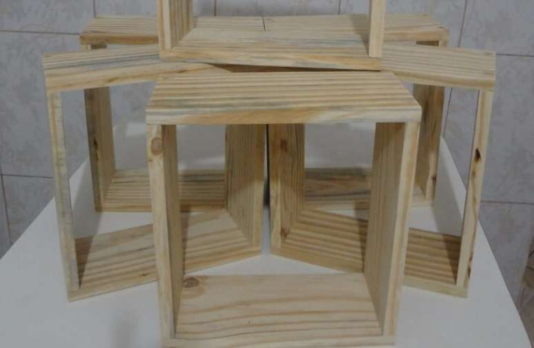 4. Você vai poder fazer vários nichos de madeira seguindo nosso tutorial