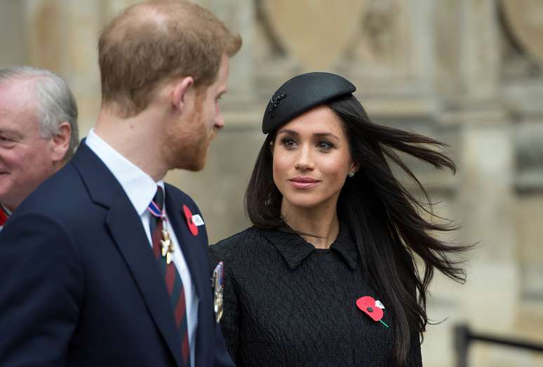 Príncipe Harry e a noiva Meghan Markle em Londres
 25/4/2018    Eddie Mulholland/Divulgação