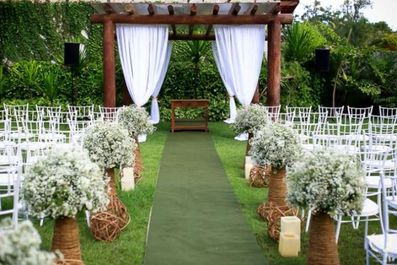 Decoração de casamento simples e elegante