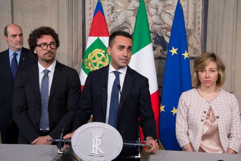 L&iacute;der do Movimento 5 Estrelas, Luigi Di Maio 07/05/2018 Pal&aacute;cio Presidencial Italiano/Divulga&ccedil;&atilde;o via REUTERS