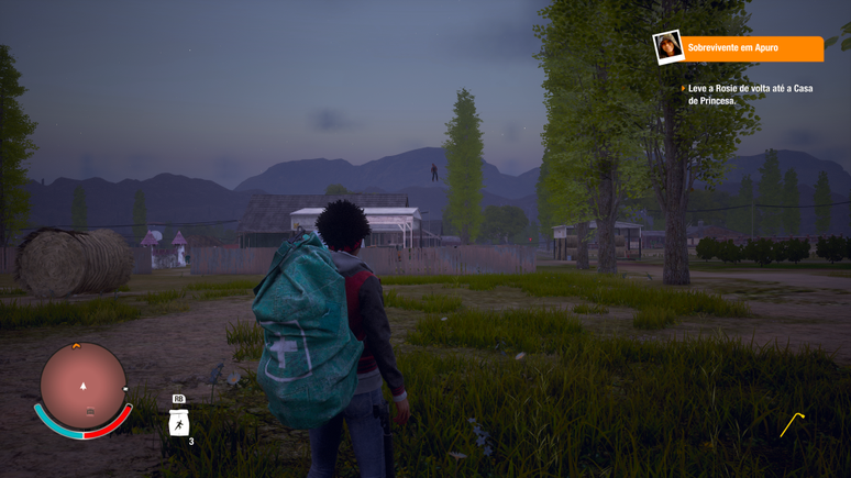 Quando testamos State of Decay 2, bugs ainda eram recorrentes e rendiam cenas bizarras como esta (Captura de tela: Sergio Oliveira)