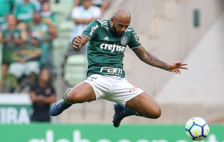 Felipe Melo não participou do Dérbi por estar suspenso - FOTO: Cesar Greco/Palmeiras