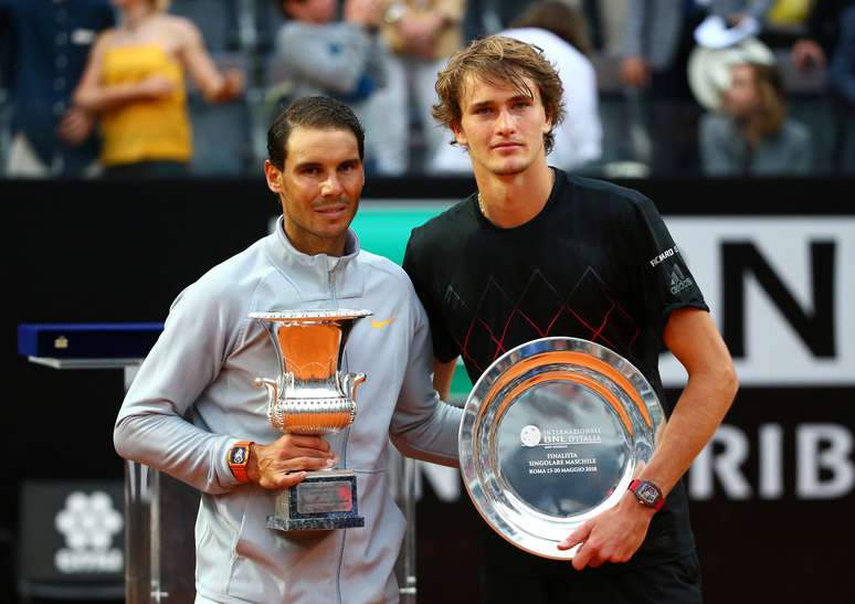 Rafael Nadal e o alemão Alexander Zverev