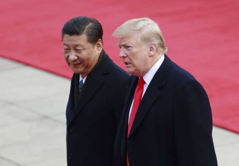 Os presidentes da China, Xi Jinping, e dos EUA, Donald Trump