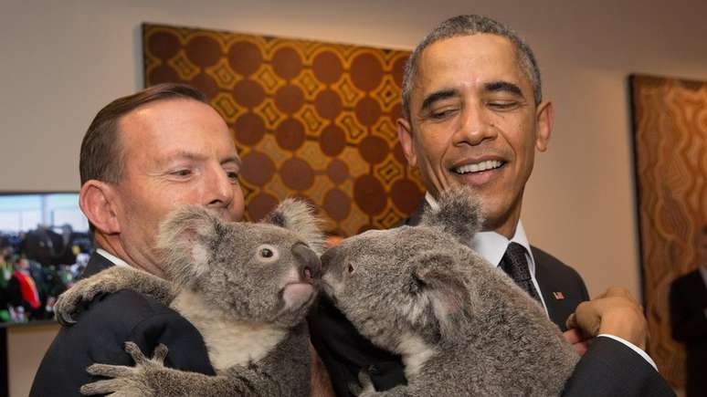 Autoridades estrangeiras muitas vezes são 'recebidas' com coalas como parte da diplomacia da Austrália