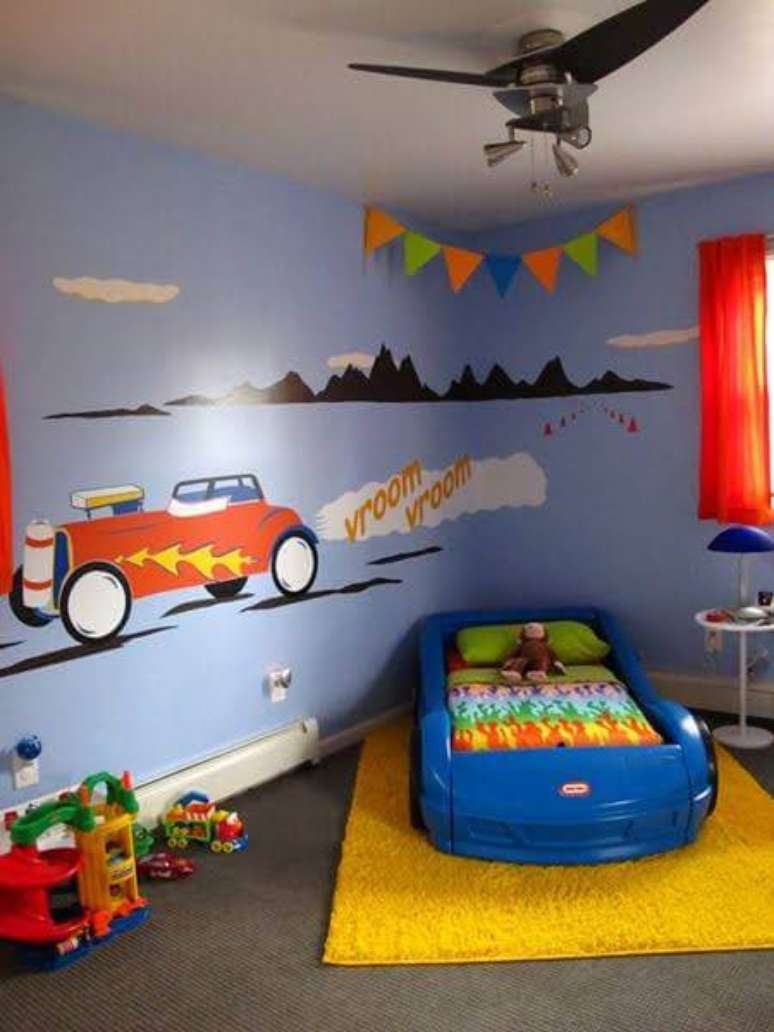 7. Os adesivos de parede para quarto infantil costumam ser bem coloridos e divertidos