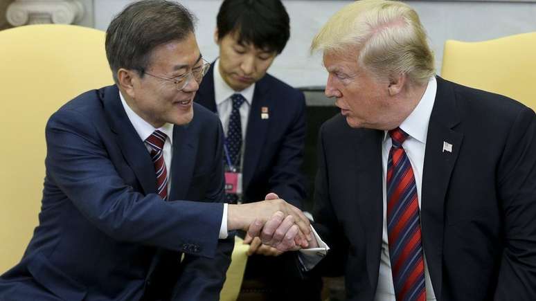 Presidentes sul-coreano e americano se encontraram para discutir sobre cúpula que pode não mais ocorrer