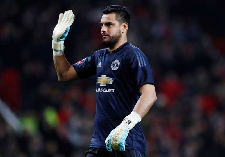 Romero em jogo do Manchester United contra o Derby County
 5/1/2018      Action Images via Reuters/Jason Cairnduff 