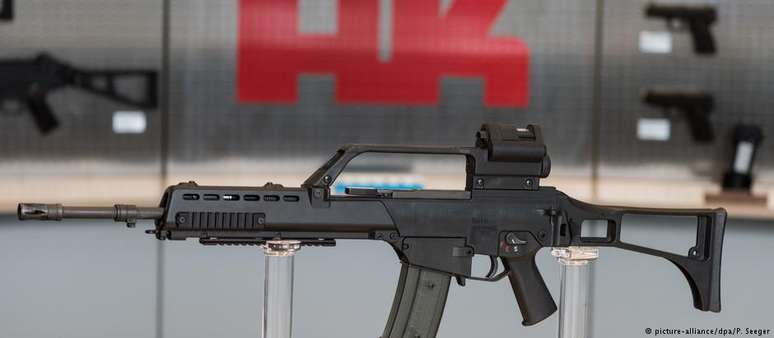 Um dos modelos mais populares da Heckler & Koch, o fuzil G36, é usado no Brasil pela Polícia Federal
