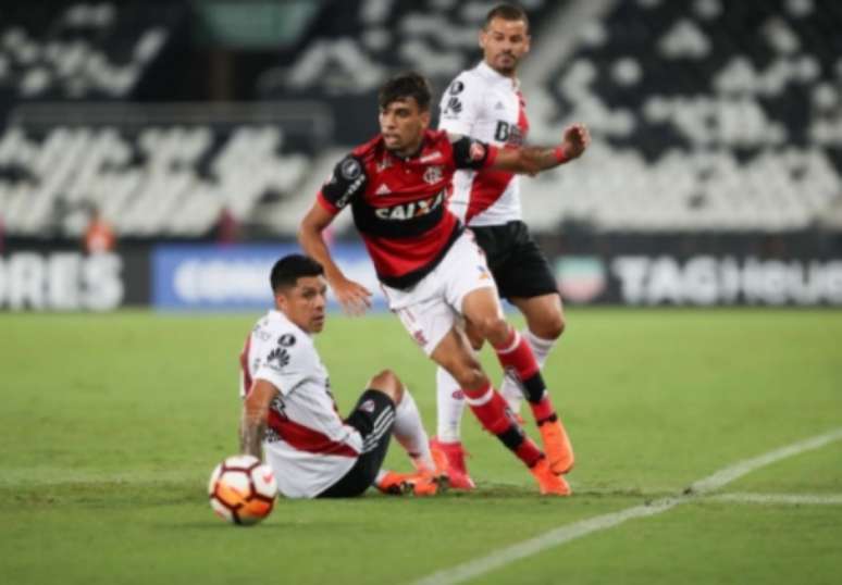 No Nilton Santos, Flamengo e River empataram no jogo do turno (Foto: Gilvan de Souza/Flamengo)