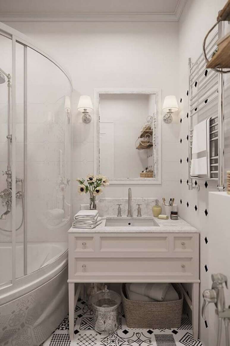 41. Banheiro com estilo proven&ccedil;al