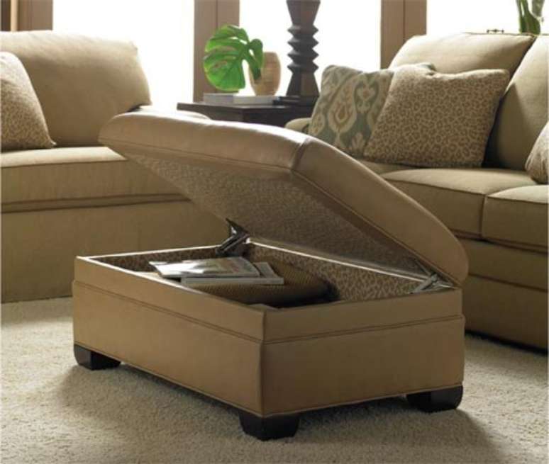 34- Modelo de Puff pode ser utilizado como mesinha de centro.