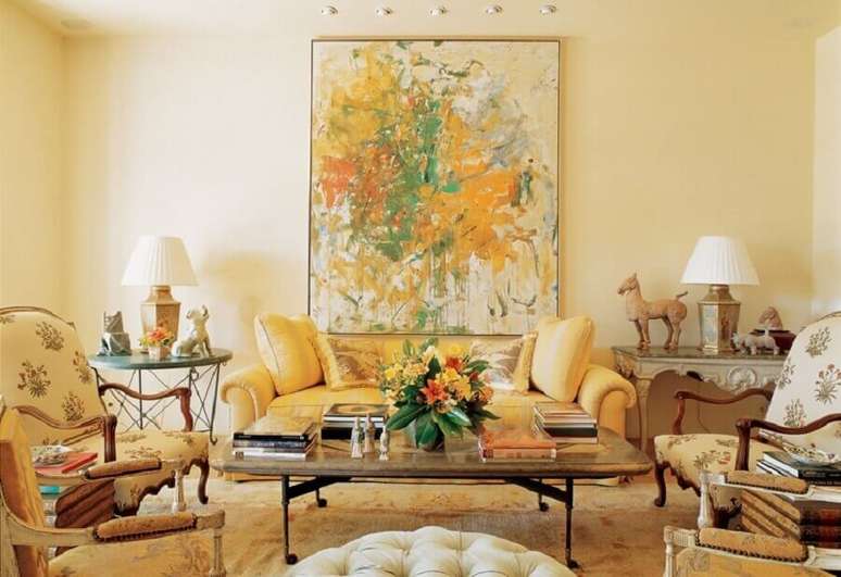 50. Sala com decora&ccedil;&atilde;o proven&ccedil;al