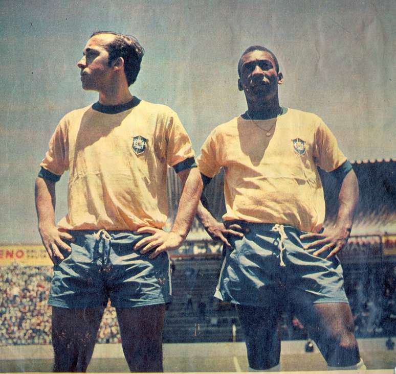 Tostão e Pelé na Copa do Mundo de 1970