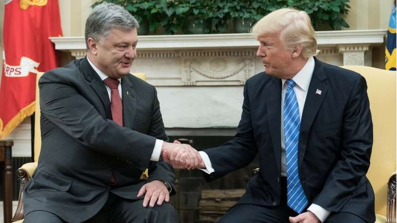 Poroshenko se encontrou com Trump na Casa Branca em junho de 2017.