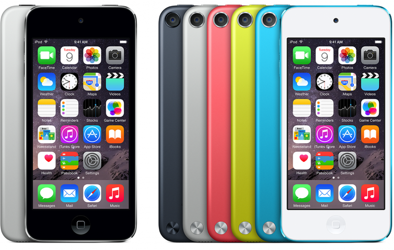 O iPod Touch 5ª geração é leve, potente e é atualizável para o iOS 9 (Imagem: Divulgação / Apple)