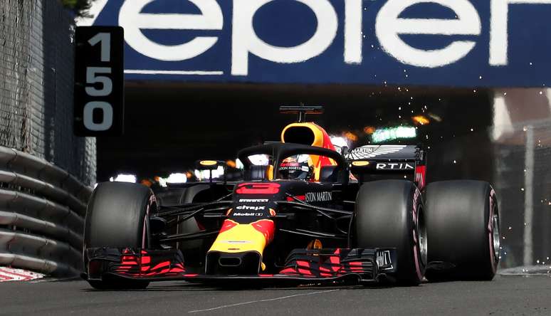 Daniel Ricciardo durante treino em M&ocirc;naco
 24/5/2018      REUTERS/Benoit Tessier 