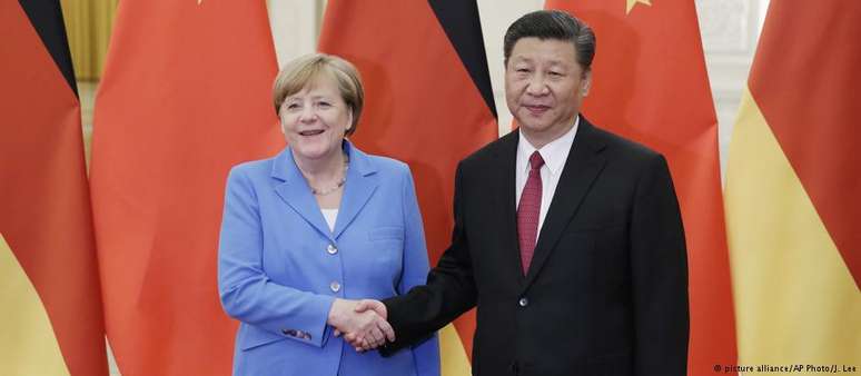 Comércio foi tema principal de encontro entre Merkel e Xi