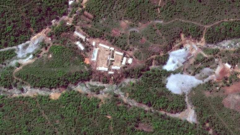 A Coreia do Norte anunciou ter desmantelado Punggye-ri, sua base de testes de armas nucleares