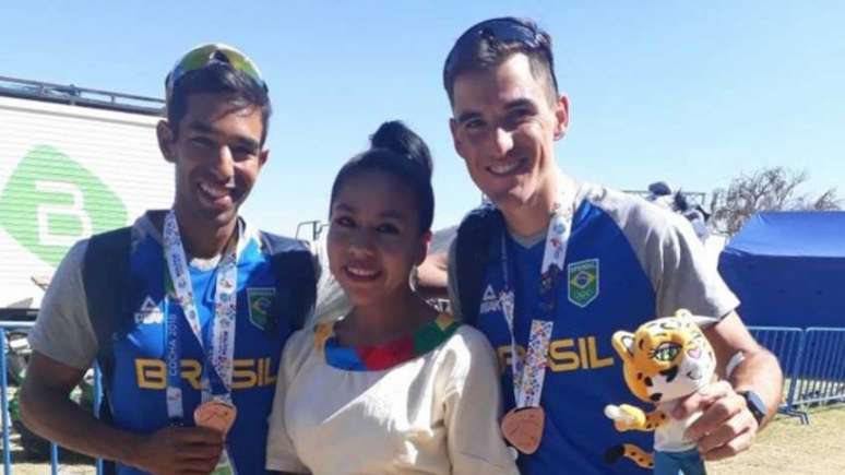 Emanuel Borges e Evaldo Becker conquistaram o bronze na prova de Double Skiff Peso Leve (Foto: Divulgação/COB)