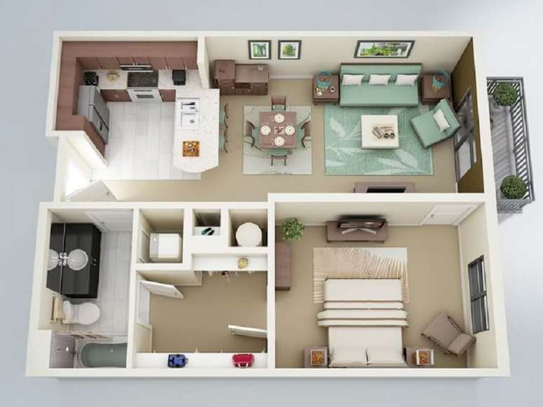 6. Casa pequena com sala bem espaçosa para receber bem as visitas