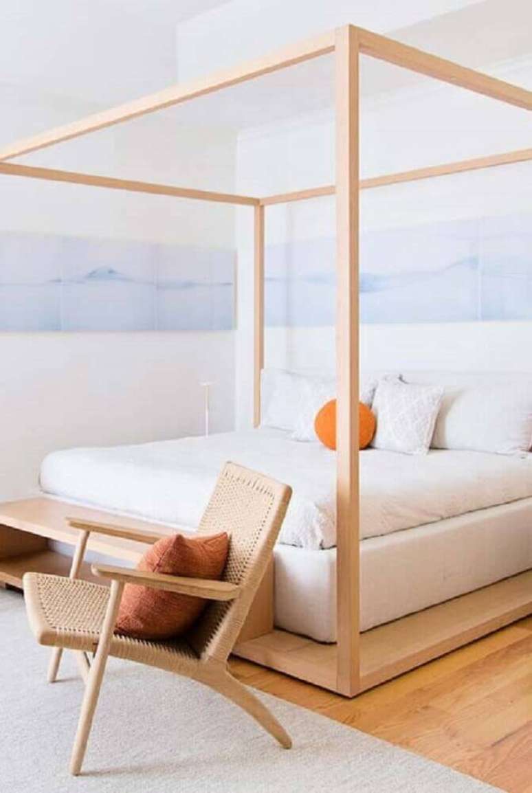 36. Decoração com cama estilo japonesa