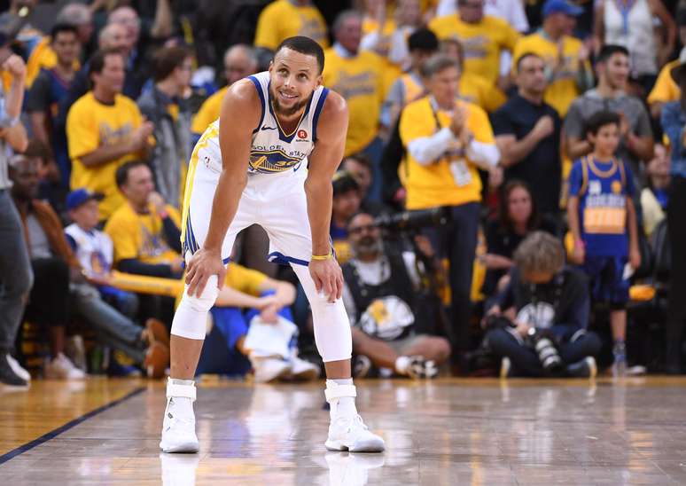 O astro do Golden State Warriors, Stephen Curry