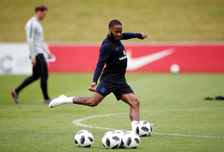 Atacante da sele&ccedil;&atilde;o inglesa Raheem Sterling 28/05/2018 Action Images via Reuters/Carl Recine
